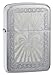 Zippo Brush Chrom 1941 Fleur De Lis Lighter (Silver, 5 1/2x3 1/2-Cm)