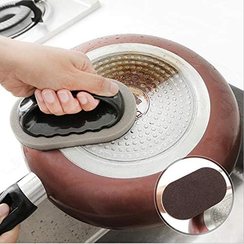 Multi-Function Magic Cleaning Brush Nano Emery Sponge Brush with Handle Kitchen Cleaning Sponge Brush Kitchen Rust Cleaning Tool Household Cleaning Supplies