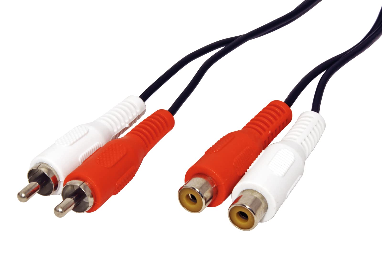 Value 11994330 RCA Extension Cable Duplex Male to Female 10 m Black