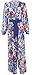 UGET Women's Colorful Floral Boho Beach Dress Split Long Cover Up Dress US 4-6 /L Blue