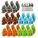 Enenes 20PCS Tea Bag Holders & Drink Markers - Cute Squirrel Silicone Cup Charms, Heat-Resistant Non-Slip Tea Hangers for Mugs, Coffee, Party, Office