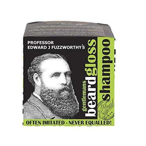 Professor Fuzzworthy Apple Cider Vinegar Beard Shampoo Bar - Natural Solid Beard Wash with Honey & Beeswax for Shine, Beard Itch Care & Dry Skin Support, 115 g