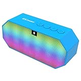 Ecandy Portable Wireless Bluetooth Speaker with LED,Built in Mic, Support Micro SD Card,FM Radio,Hands-free Speakerphone for iPhone,iPod,iPad Mini,iPad Air, Blackberry,Samsung,PC Laptop-Blue