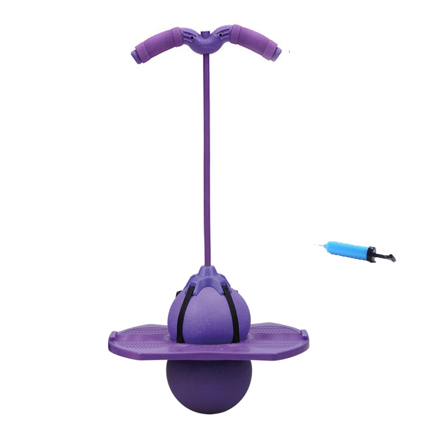 LONTG Pogo Ball Stick Jumper Balance Board Bounce Space Board With Handles Home Indoor Games Fitness Body Training Assistant Workout Accessories For Adults