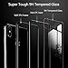 iPhone X Clear Case, CAFELE Transparent Tempered Glass Back Cover and Soft Silicone Bumper TPU Frame [Anti-Scratch] [Non Slip] Thin Slim Support Wireless Charging for Apple iPhone X/10, Black