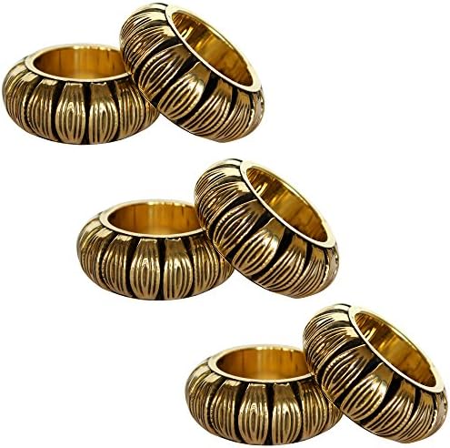 Wooden Napkin Rings Set of 6 - Napkin Ring for Wedding | Crafts | Dinning Tables | Parties | Everyday Decor NR36
