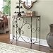 French Country Antique Black Metal Scrollwork, Barthes Console Table with Half-moon Tabletop Is the Perfect Spot to Display Your Favorite Accents