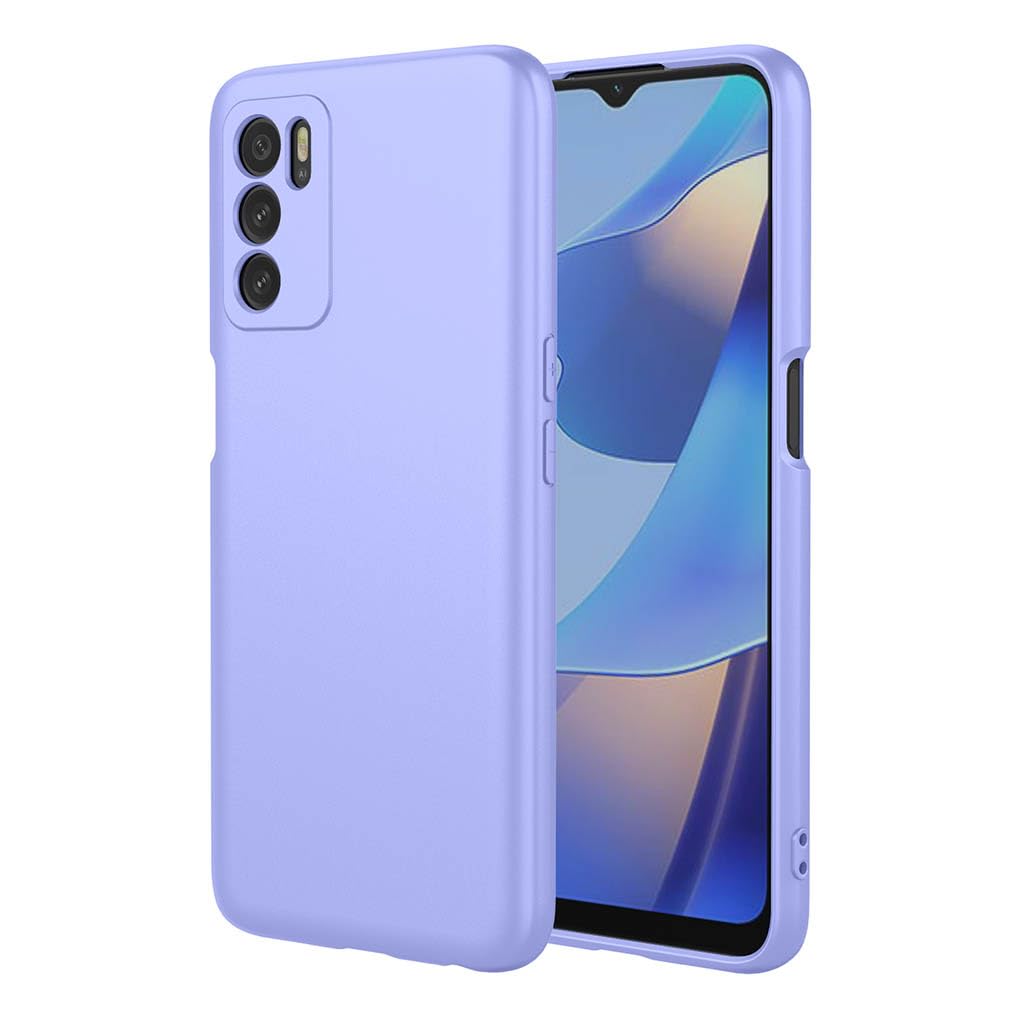 SEAHAI Case for OPPO A16 / OPPO A16s / OPPO A54s, Ultra Thin Silky-Soft Touch Liquid Silicone Phone Cover with Shockproof Airbag Design, Premium TPU Bumper Fashion Case - Purple