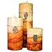 A Cheerful Giver Citrus and Spice Round Fuze Pillar Candle, 3 by 6-Inch