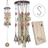 BWINKA Chinese Traditional Amazing 4 Tubes 5 Bells Bronze Yard Garden Outdoor Living Wind Chimes 60cm