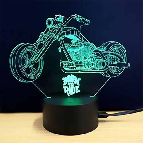 3D Night Lamp,Creative 7 Colors Changing Illusion LED USB Night Lights,Christmas Home Decoration(motor1)