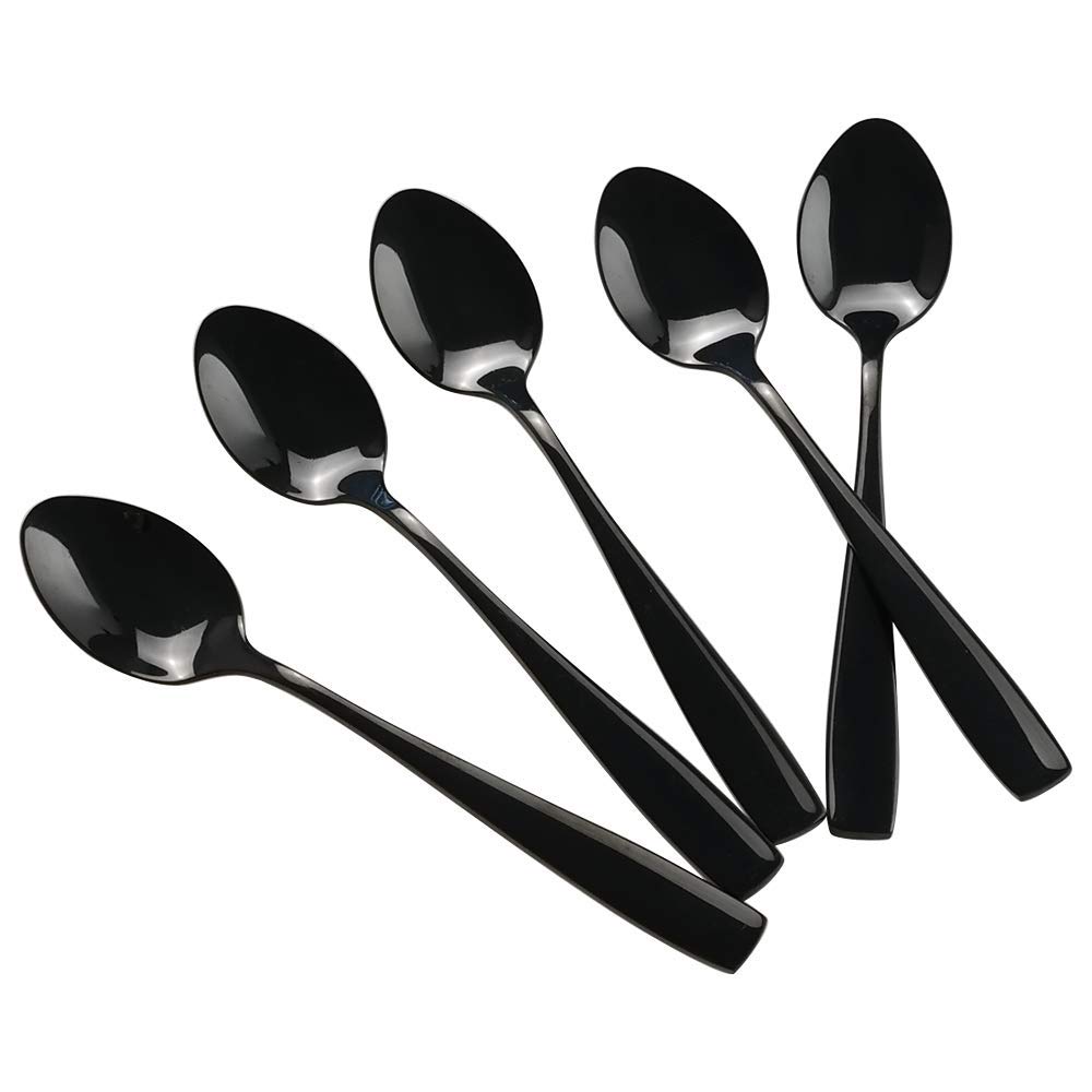 Neadas Black Stainless Steel Table Spoons, Stainless Steel Spoons, 12 Pieces