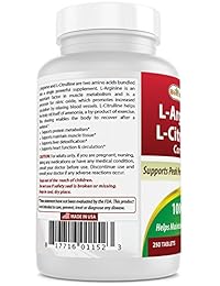 Best Naturals L-Arginina L-citrulina Complex 1000 mg 250 tabletas