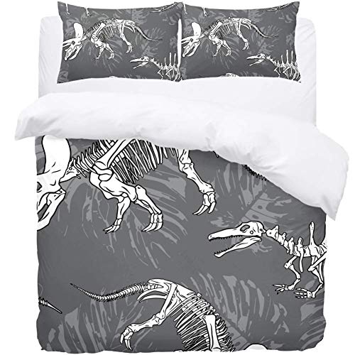 monochrome dinosaur bedding