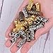 45 Pieces Dreadlocks Braid Hair Heads Hair Tube Beads Hair Braiding Jewelry Hair Decoration Accessories