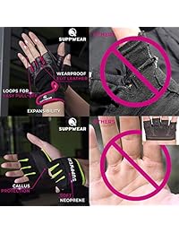 SUPPWEAR Weight Lifting Gloves Women's   Gym Gloves for Fitness Exercises & Female Cross Fit Training with Anti  us Protection Pads & Extra Bonus Gripper Workout Gloves