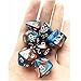 Oun Nana Polyhedral 7-Die Dice Set-Blue-Brown with White