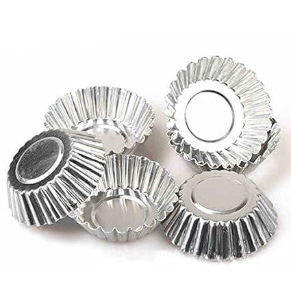 Rolex Aluminium Cup Tart Mould, 6 pieces, Silver, for 6 muffins