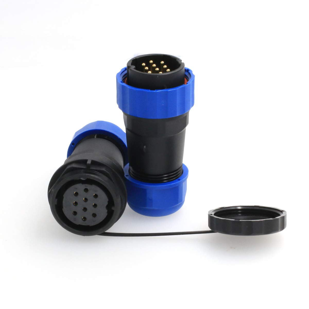 DRRI HE29 10pin 28mm 10A 380V Waterproof Industrial Threaded Plastic Connector in-line Electrical Chassis Metal Connections Aviation Connector — image 1