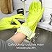 Full Circle Splash Patrol Natural Latex Cleaning and Dish Gloves, Medium/Large, Green
