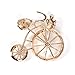 sourjas Clear Crystal Gold Plated Art Deco Bike Bicycle Flower Brooch Party Prom Women Lady Accessory