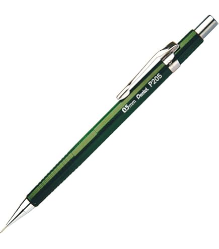 Pentel Lapiseira Sharp, corpo de cobre metálico de 0,7 mm, caixa