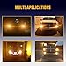 Antline Newest 1157 LED Bulb Amber Yellow (2 Pack), 9-30V Super Bright 1600 Lumens 2057 2357 7528 1157NA 52-SMD LED Lamps with Projector for Replacement, Work as Turn Signal Blinker Lights