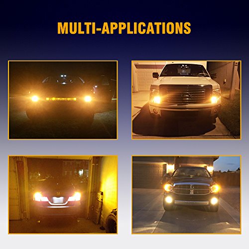 image for ANTLINE Newest 3157 LED Bulb Amber Yellow (2 Pack), 9-30V Super Bright