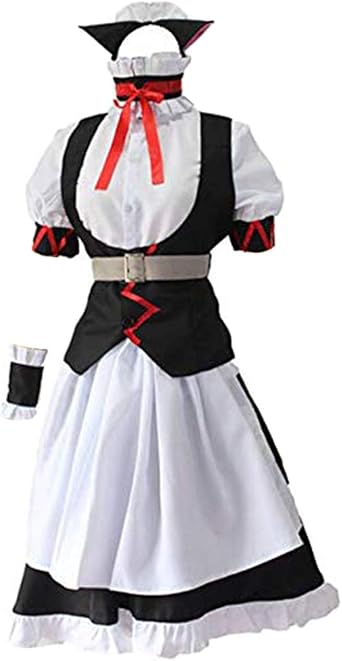 Amazon Com Ainiel Women S Lolita Anime Maid Costume Cosplay Fancy Dress Clothing