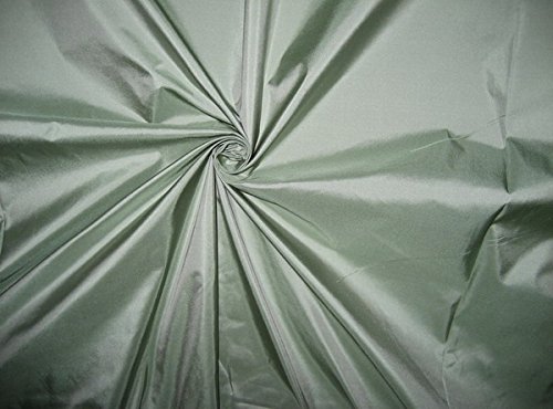 SILK TAFFETA FABRIC Mint Green with Ivory Shot colour 54" By the yard Hobbies Home decor Sewing Fashion Doll Dress Furnishing Interior