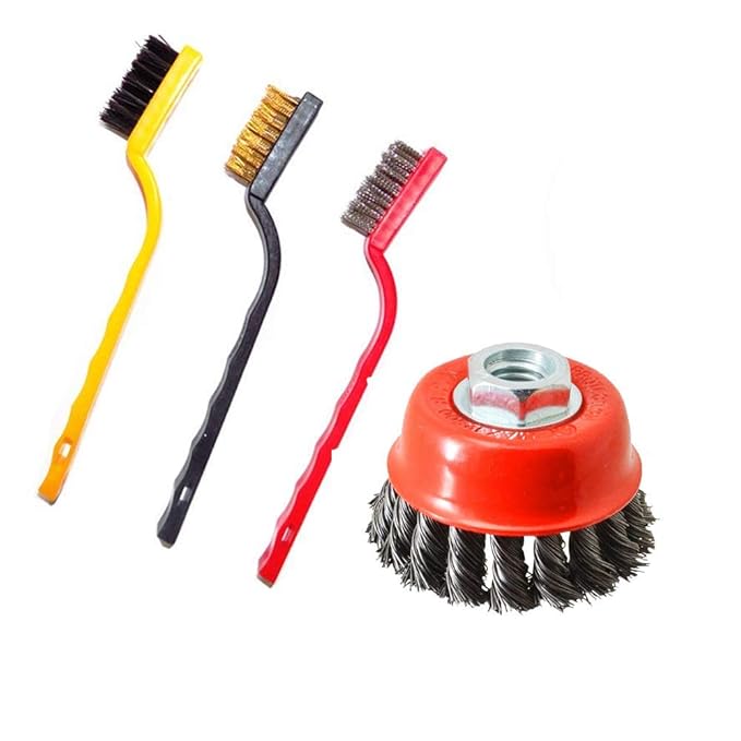 BRUSH HOUSE lastic Cleaning Tool Kit Combo Twisted Cup Brush and Mini