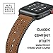 Compatible with Apple Watch Band 49mm 46mm 45mm 44mm, Leather Silicone Hybrid iWatch bands for Men Replacement Loop Vintage Sports iWatch Strap for Series Ultra 10 9 SE, Brown