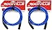 Rockville RCXFM10P-BL 10 Foot XLR Microphone/Speaker Cable, 100% Copper Conductors, 90% OFC Shielding, REAN Connectors, for Live Sound and Studio Recording