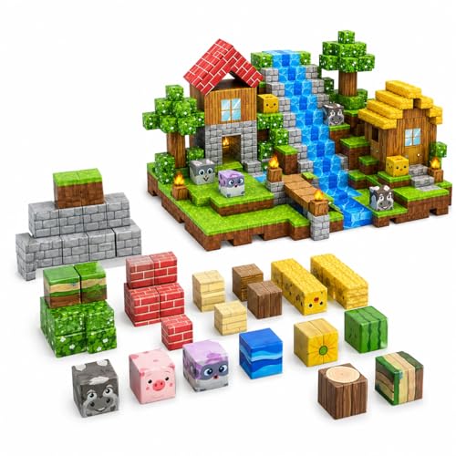 Blocos de Montar Magnéticos 72 Peças Infantil – Kit Construção Criativa 3D Educativo, Estimula Coordenação, Imaginação e Raciocínio – Brinquedo Interativo para Crianças