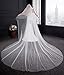 EllieHouse Women's 2 Tier Simple White Wedding Bridal Veil With Comb L11WT