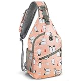 ZOMAKE Sling Bag, Penguin Pink, Nylon, 5 Separate