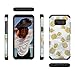 CASY MALL Dual Layer Heavy Duty Hybrid PC+TPU Protect Case for Samsung Galaxy S8 2017 Release Pineapple Black