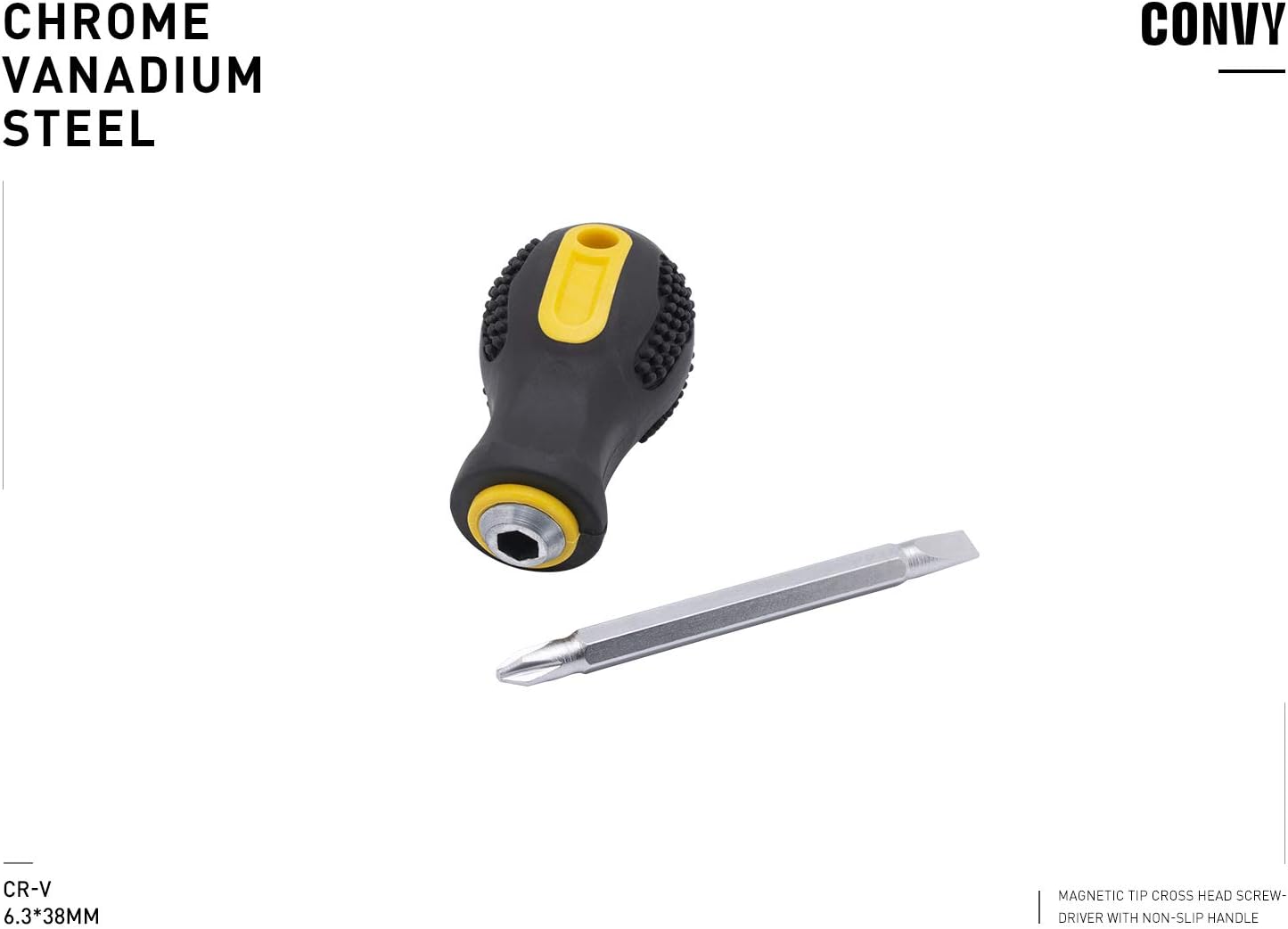 Convy GJ-0120 Phillips Screwdriver Cross Head Slotted Screwdriver 2 in 1 - - 