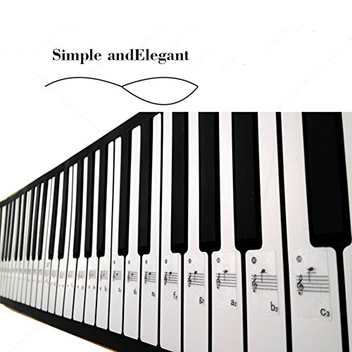 COCODE Piano Key Stickers Removable Keyboard Note Decals for 49 61 76 88 Key Keyboards - Thumbnail 2