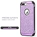DOMAVER iPhone 8 Plus Sparkly Glitter 2 in 1 Slim Hybrid Hard PC Girls Women Cover with Shiny Leather Shockproof Protective Cell Phone Case for Apple iPhone 8 Plus, Purple