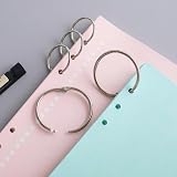 Guagua 25mm Binder Rings 1inch 20 Pack Stainless Nickel Plated view 7