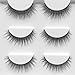 Urbun 2 Styles 6 Pairs Multipack Luxurious Real Mink 3D Natural False Eyelashes with Clip Tweezer Cross Long Black Makeup Eye Lashes