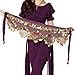 Wuchieal Women's Sweet Bellydance Hip Scarf with Gold Coins Skirts Wrap Noisy