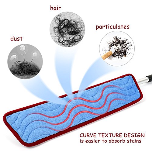 image for JoicyCo Microfiber Mop Pads Floor Mop Wet and Dry Washable 18