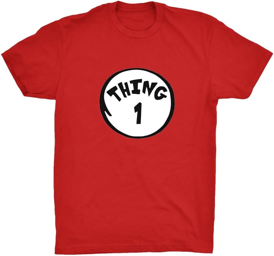 Cleefs Shirts Men's Dr Seuss Thing 1 2 3 4 5 6 7 8 9 T-Shirt Red Halloween S-4XL (Large, Thing Red 1)