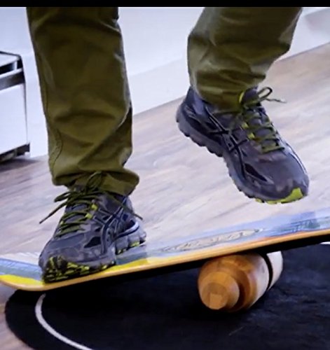 WODFitters Vew-Do Zippy Balance Board with Patented Track and Rock Design - Provides Toe/Heel and Rotational Balance for Snowboarding, Wakeboarding, S