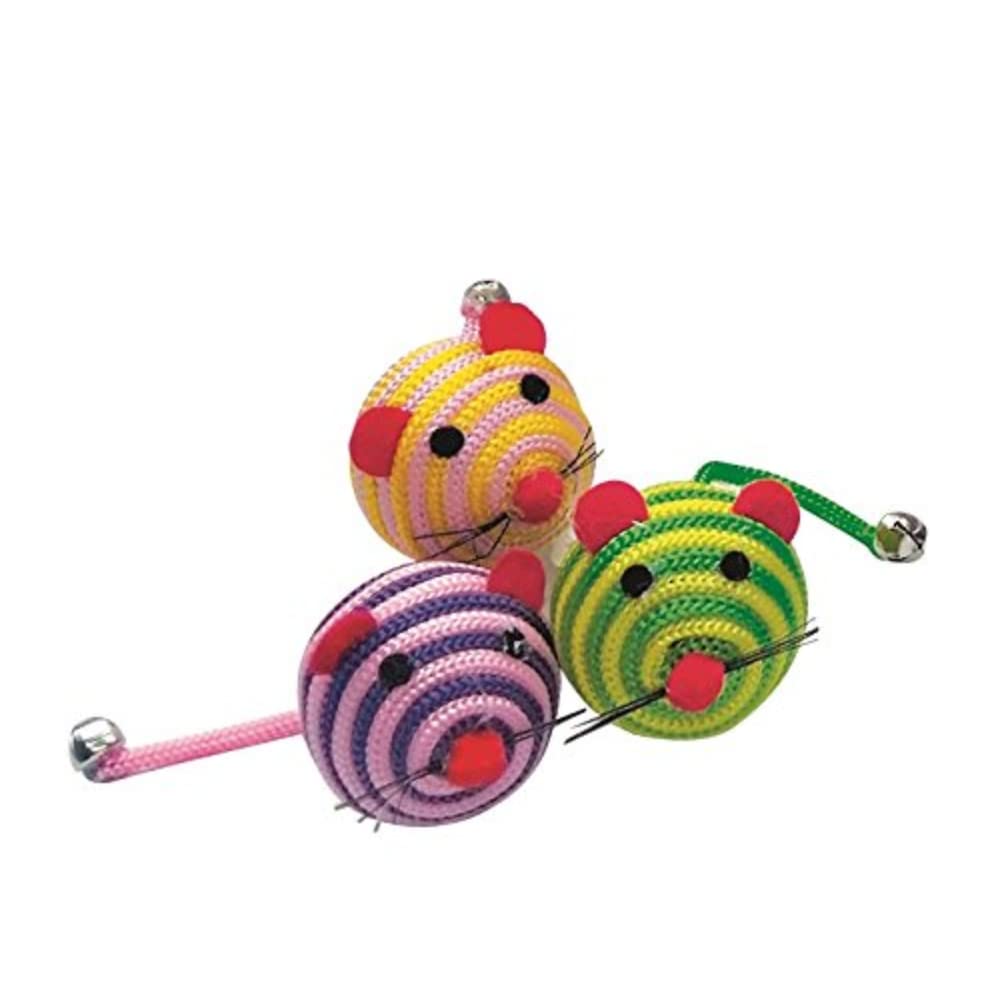 croci Stripe Mice Toy Into Jar, 5 cm
