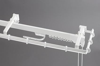 Swish Duo Valance Corded Curtain Track Set White 350 Cm