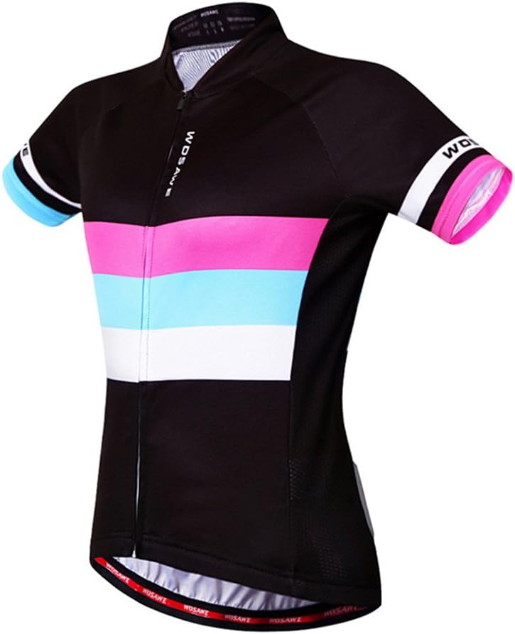 LSKCSH Colorful Women's Bicycle Cycling Breathable Quick-drying Jerseys Set Bike Jersey Cycle Short Sleeve Jacket 4D Cushion Padded Tight Shorts Pants
