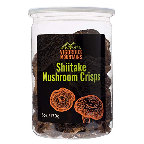 VIGOROUS MOUNTAINS Shiitake Mushroom Crisps Snack Dried Vegetables Delicious Food 6 OZ - Thumbnail 4